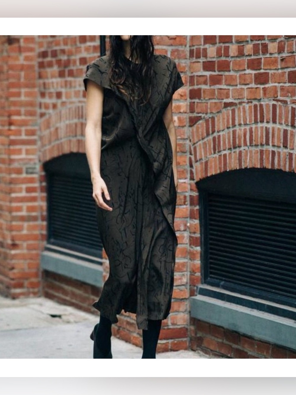 Roucha DiDonna Dress in Brown Oversized Slouchy Drape Size C US 12/14